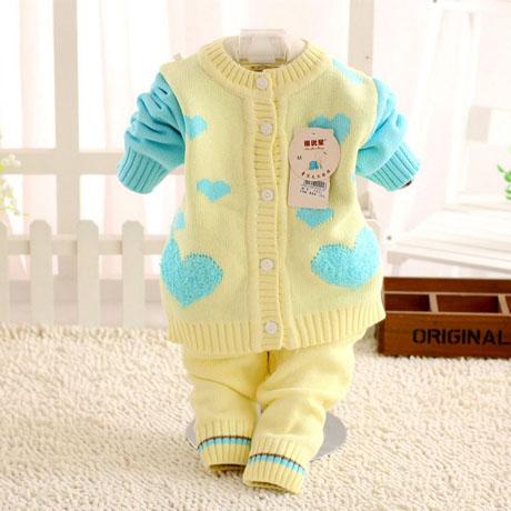 Baru Bayi Sayang Baju Wol Sayang Sweater Kemeja Rajut