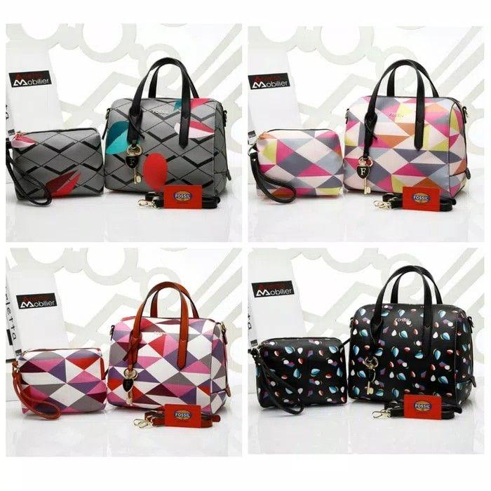 Fossil sidney multicolor 6037 tas wanita cantik import