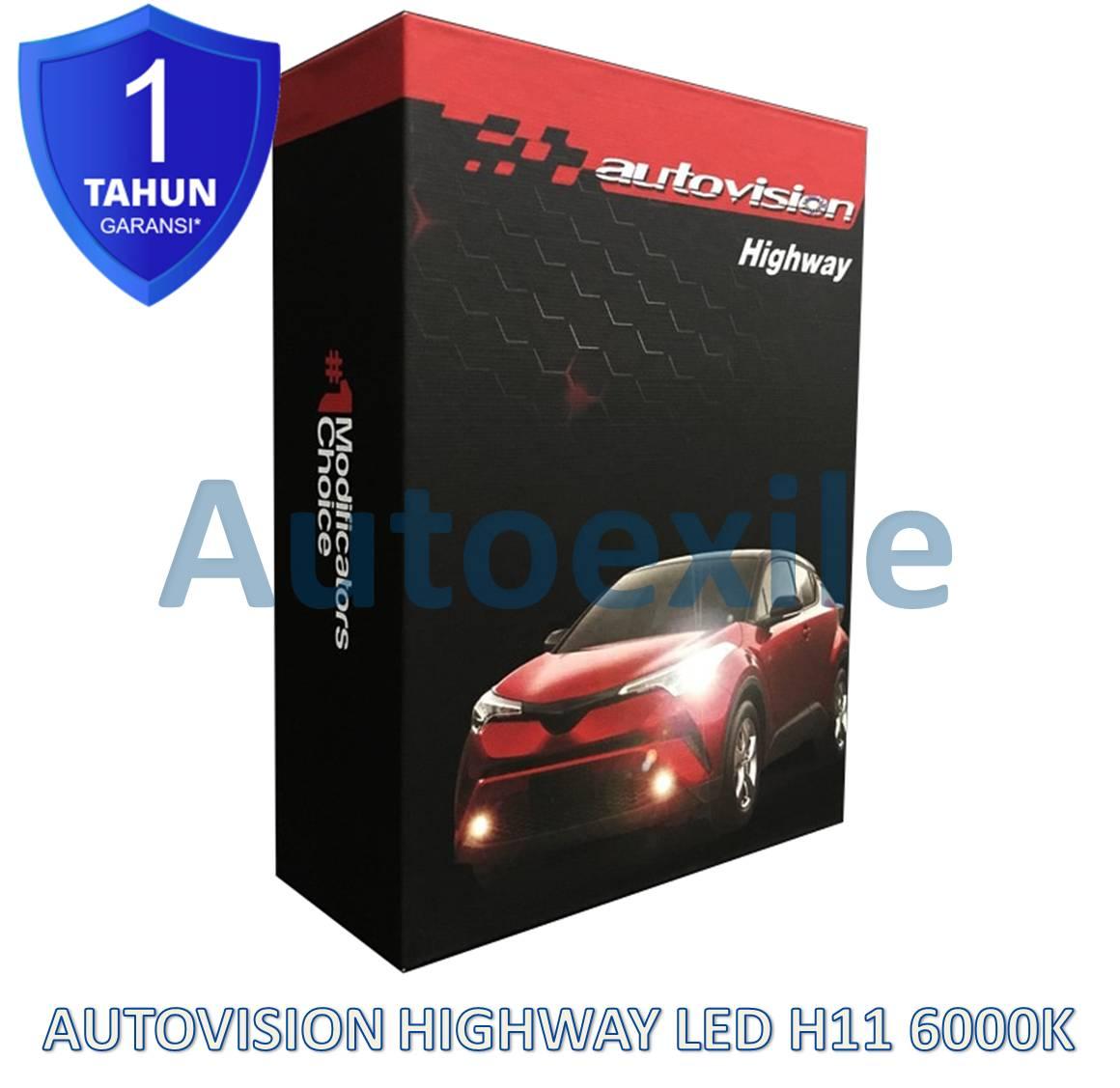 Autovision Highway LED H11 12V 24V 6000K Putih Advance CSP Lampu Mobil Fiesta New CRV HRV Rush New Accord City Yaris Freed Stream BRV Innova Reborn New Fortuner New Pajero Rush Mazda CX9 New Sirion