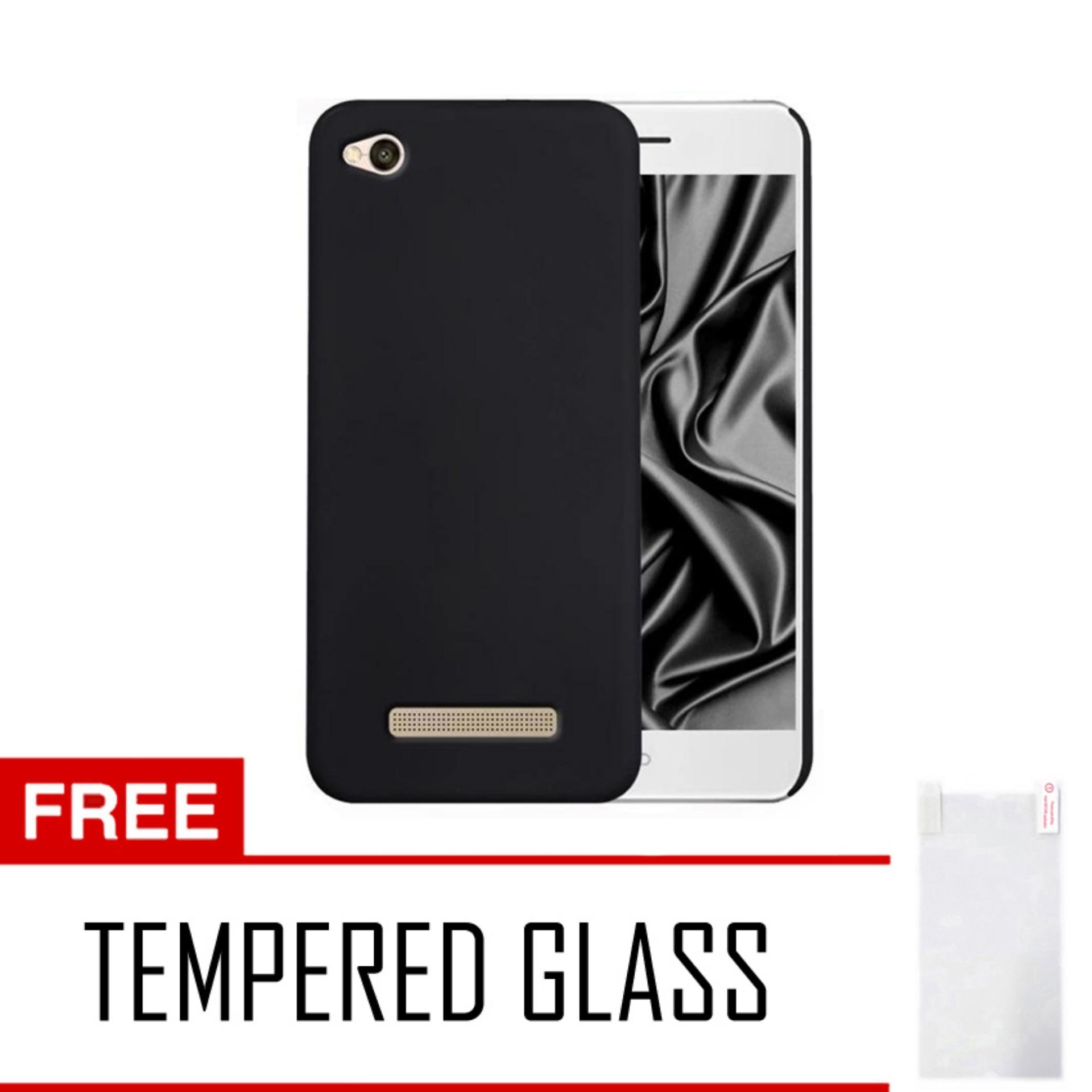 Case Slim Black Matte Xiaomi Redmi 4A Softcase Black + Free Tempered Glass