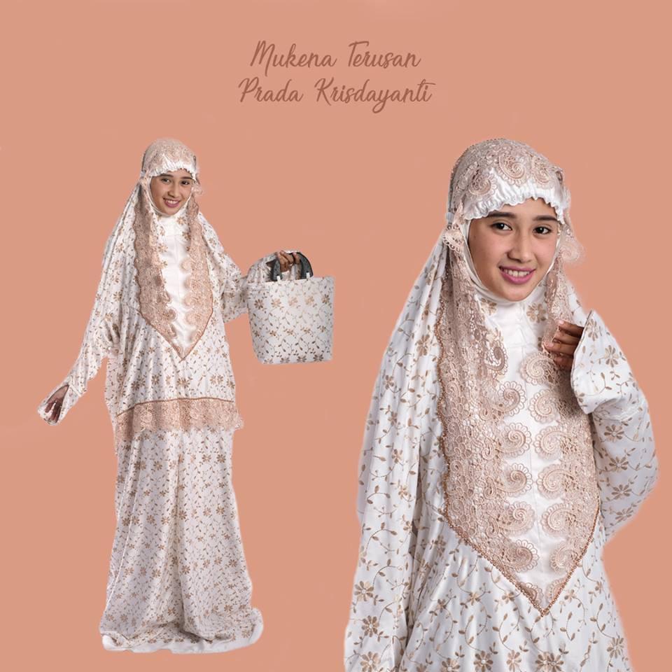 Mukena Dewasa Terusan Bahan Prada Krisdayanti