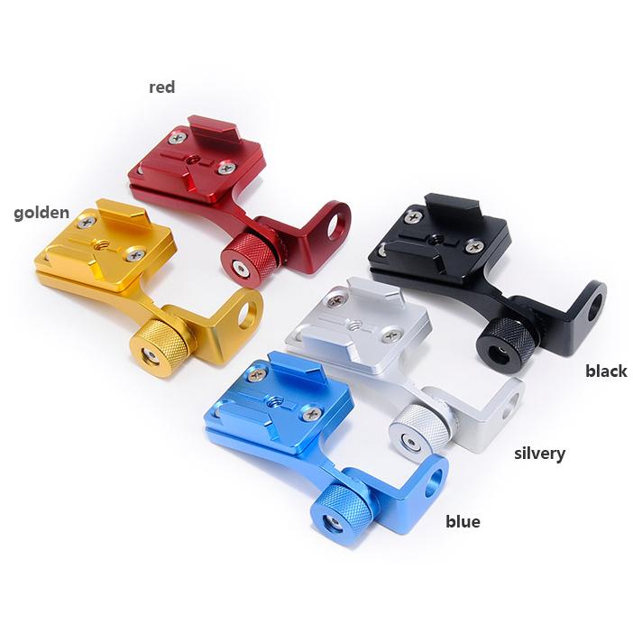 Rimas Bracket Holder Mount Kamera Aksi Mobil Motor Aluminium for GoPro Xiaomi Yi - Black