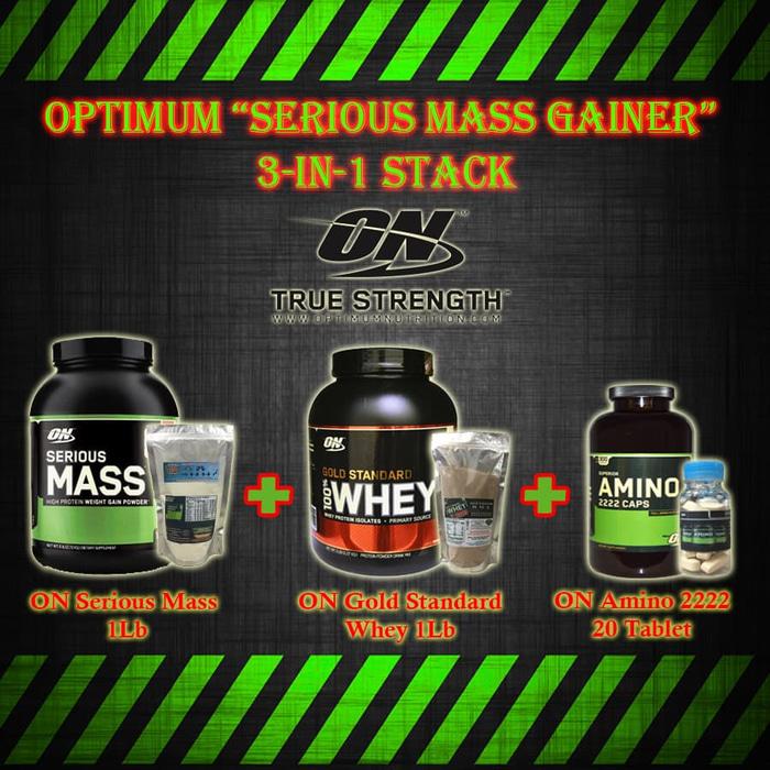 Paket ON Serious Mass Gainer 3in1 /Optimum Nutrition/Suplemen/Hemat
