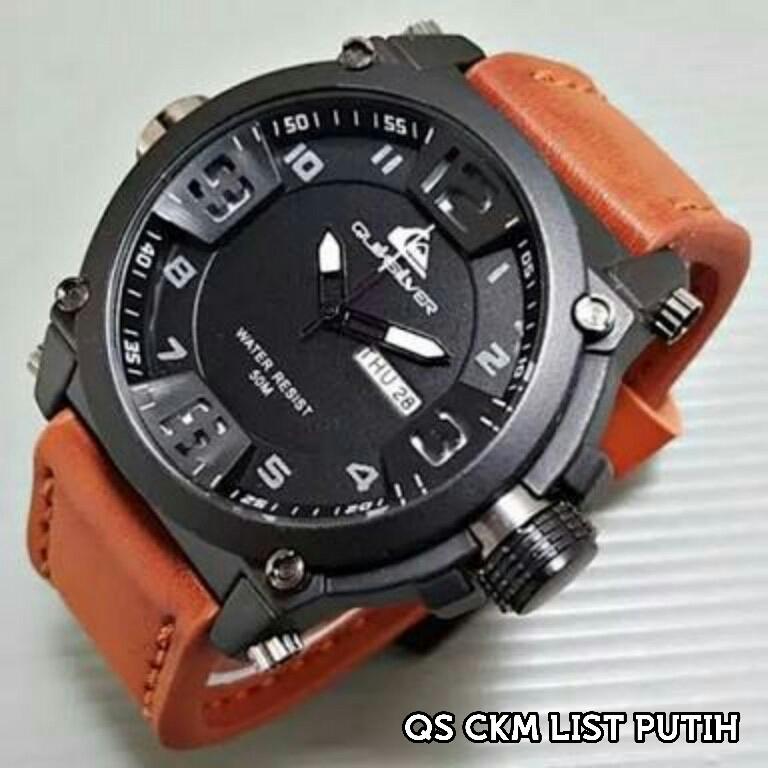 JAM TANGAN QUICKSILVER TANGGAL HARI KULIT