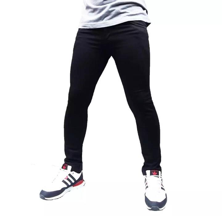 Celana jeans skinny / slimfit / pensil pria - Hitam softjeans