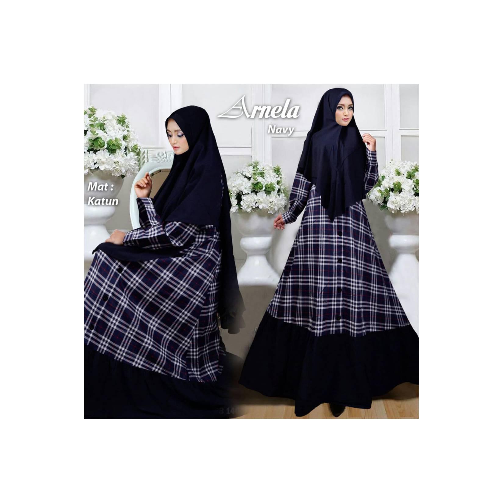 Baju Pesta Xxl Terbaru Oktober 2018 BAJU GAMIS PESTA MUSLIM REMAJA MODERN UKURAN JUMBO XXL ADELIA NAVY