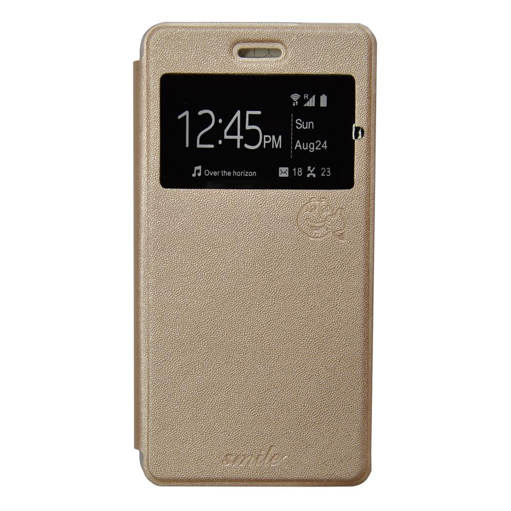 Smile Flip Cover Vivo V9 new - Gold