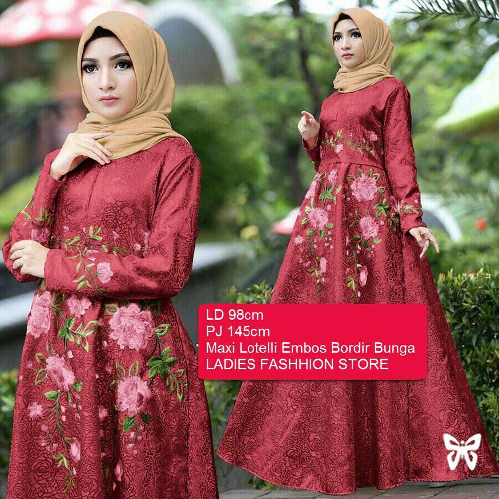 Ladies Fashion Gamis Wanita Muslimah Panjang / Gamis Muslim Syari / Baju Gamis Lebaran / Dress Gamis Syar'i Remaja Muslimah / Gamis Lebaran 2018 / Set terusan Gamis / Syari Simple Elegant / Baju Muslim Wanita / Tanpa Pasmina (anaay) SS - Maroon D1C