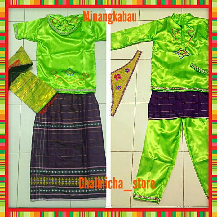 Promo Merdeka!! Setelan Baju Kostum Karnaval Anak Adat Daerah Minangkabau - ready stock