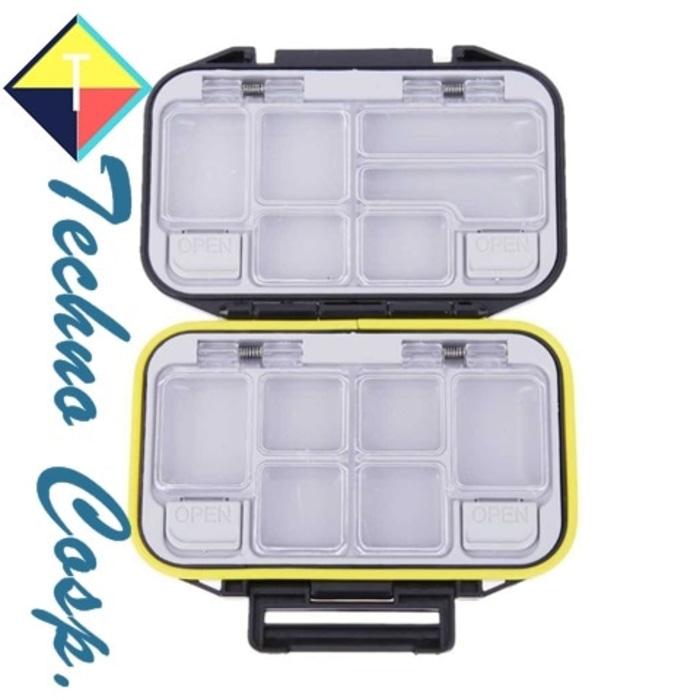 HOT PROMO!!! Techno Cos Box Kotak Perkakas Kail Pancing 12 Ruang Wadah Alat Mancing - UZuSRC