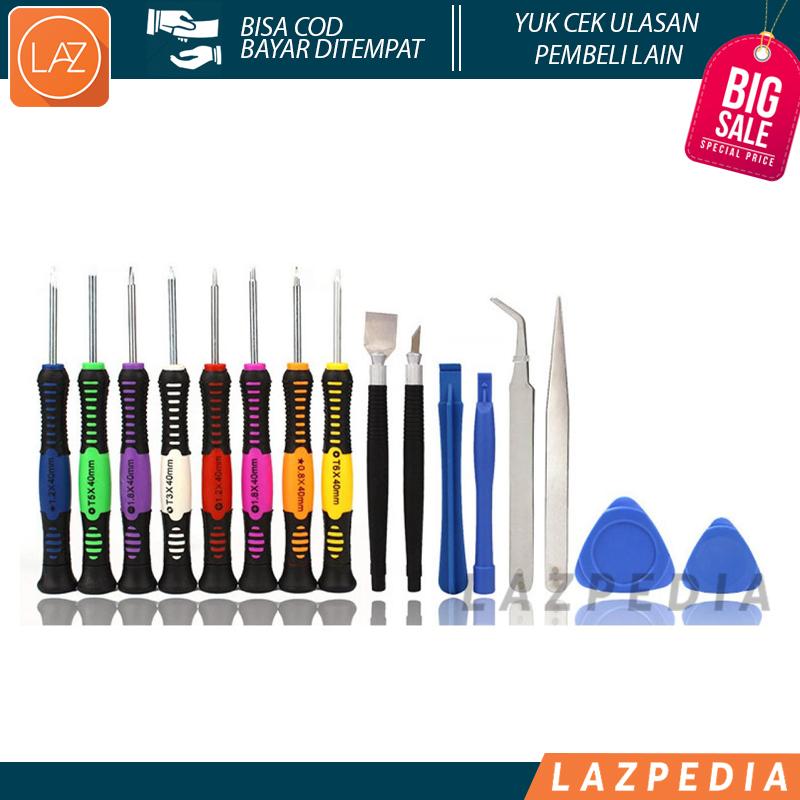 Laz COD/Byr Ditempat - PROMO!!! - Obeng Set 16 in 1 Reparasi Smartphone Handphone Terbuat Dari Bahan Baja Khusus Sehingga Tidak Mudah Berkarat dan Juga Sangat Kuat di Gunakan Dalam Jangka Waktu Lama / Warna Random - Lazpedia A36