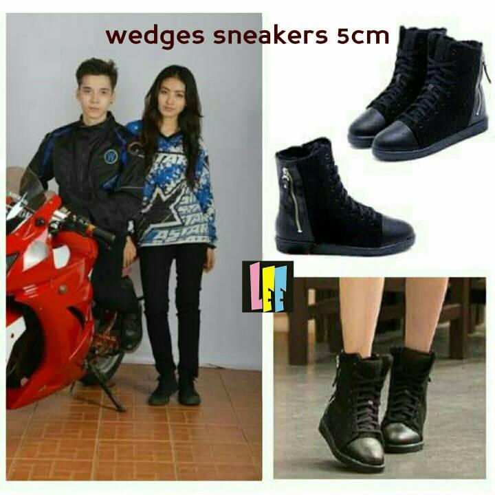 Promo sepatu wanita sneaker wedges reva natasha wilona 12 premium Fashion