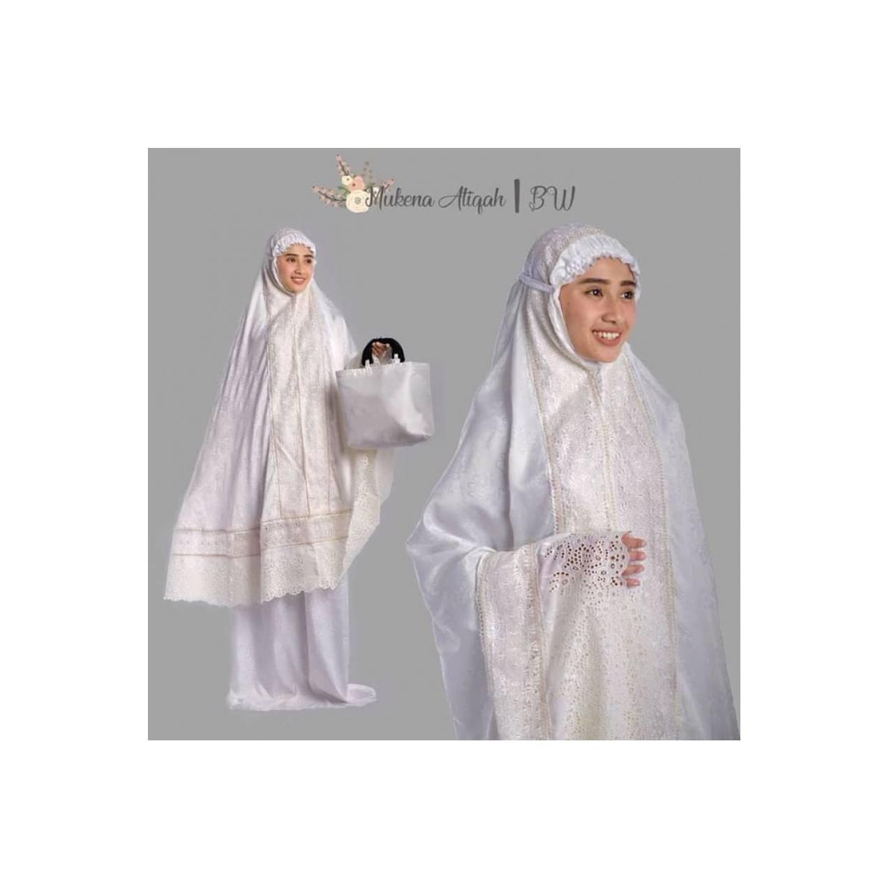 MUKENA LEBARAN MUKENA DEWASA DOVE ATIQAH BROKEN WHITE