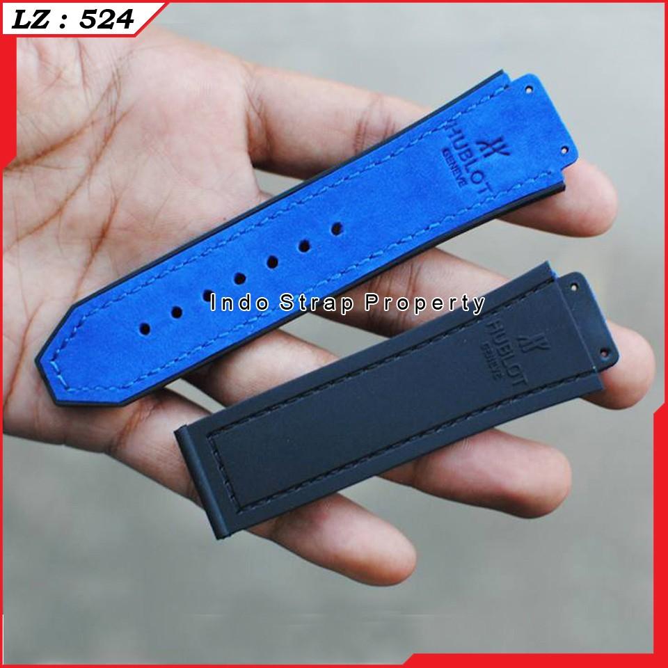 Tali Jam Leather Hublot Bigbang 44-45mm Blue