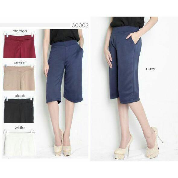... Diskon Terlaris Celana Kulot Wanita High Quality Full White Cullote Pants Promo Terbaik
