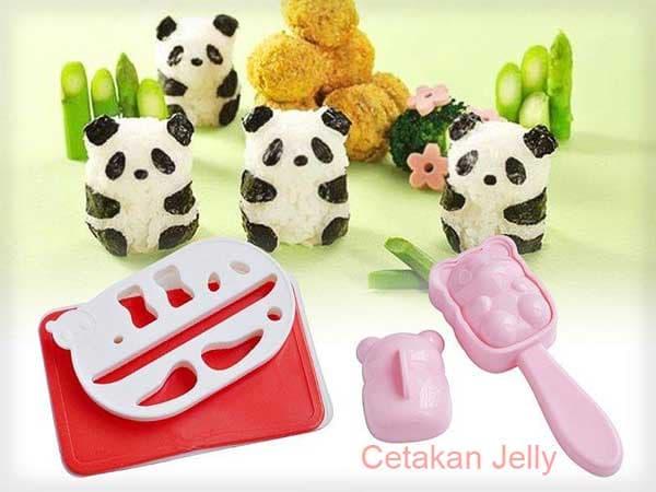 HARGA DISKON!!! Bento Baby Panda Rice Mold 3D with Nori Cutter - KMxn1T