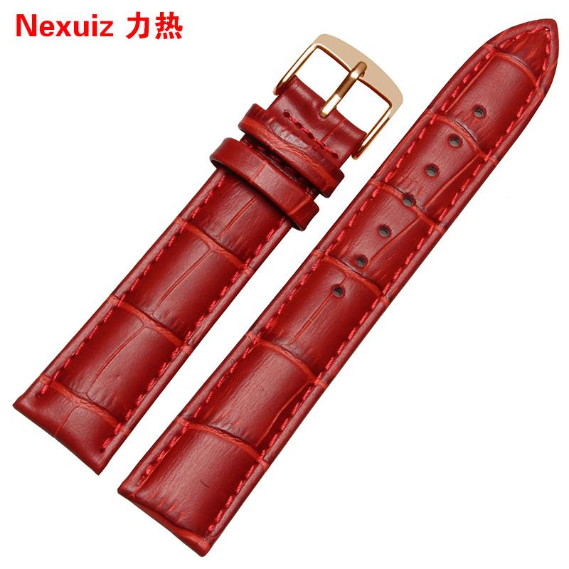 Casio Tali Jam Tangan Kulit Jam Tangan Wanita Merah Tua
