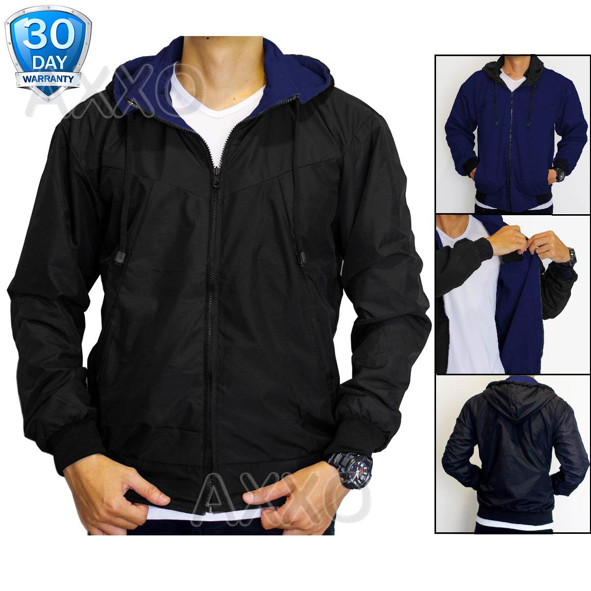 AXXO Jaket Parasut Jaket Pria Jaket Bolak Balik 2 in 1 - Jaket Parasut Pria Polos - AX002