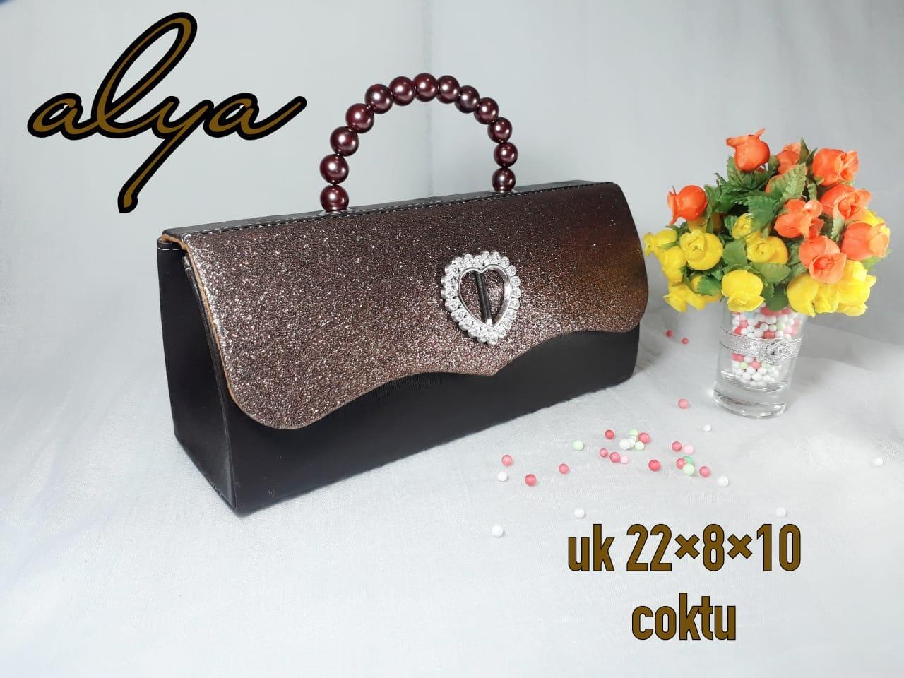 Tas Pesta Alya Hitam Coklat