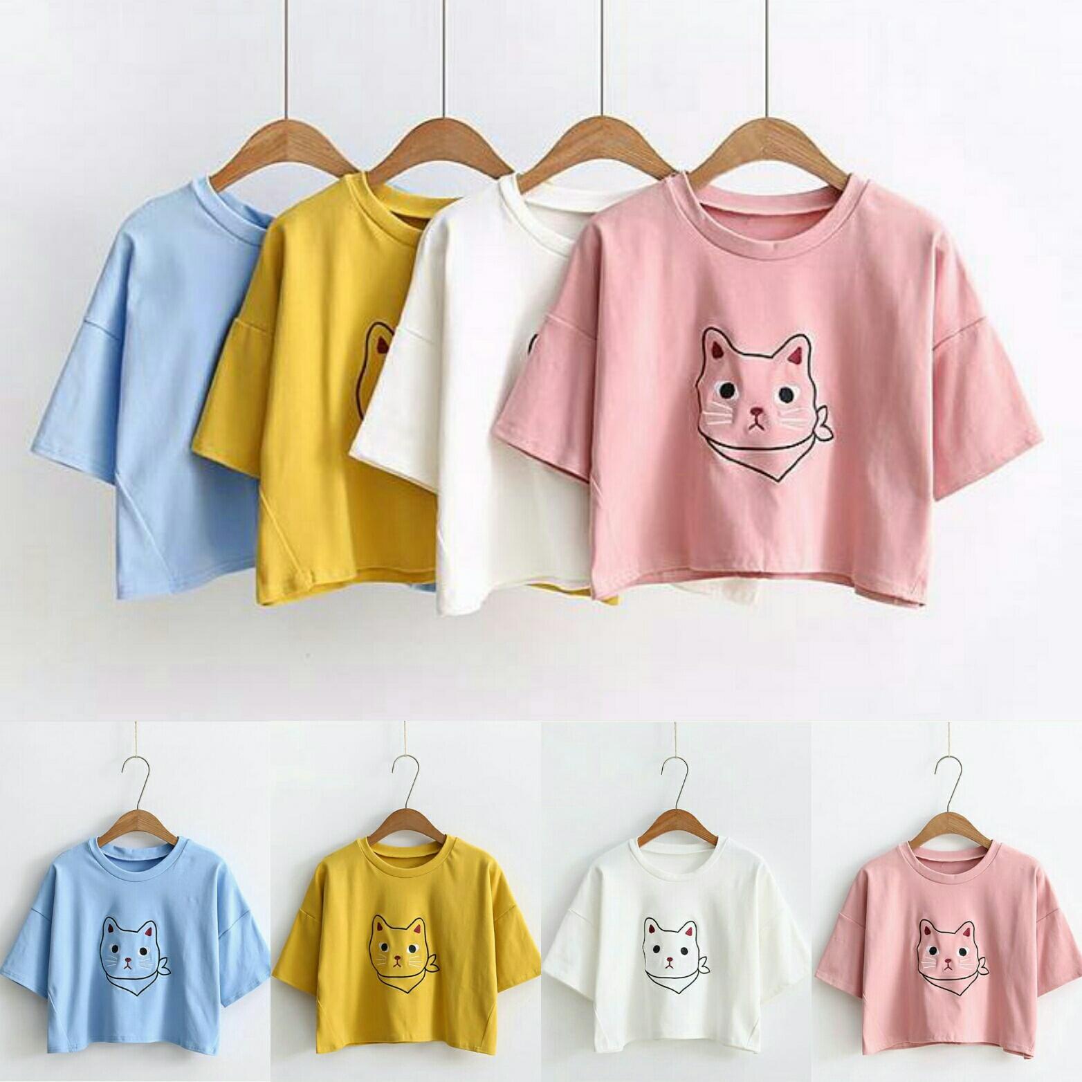 Alasxyashop Baju Atasan Wanita Crop Tee / Baju Wanita / Tumblr Tee / Baju Sabrina / Blouse Sabrina / Atasan Wanita / Kemeja Formal / Atasan Muslim / Kemeja Wanita / Baju Atasan Wanita / T-shirt
