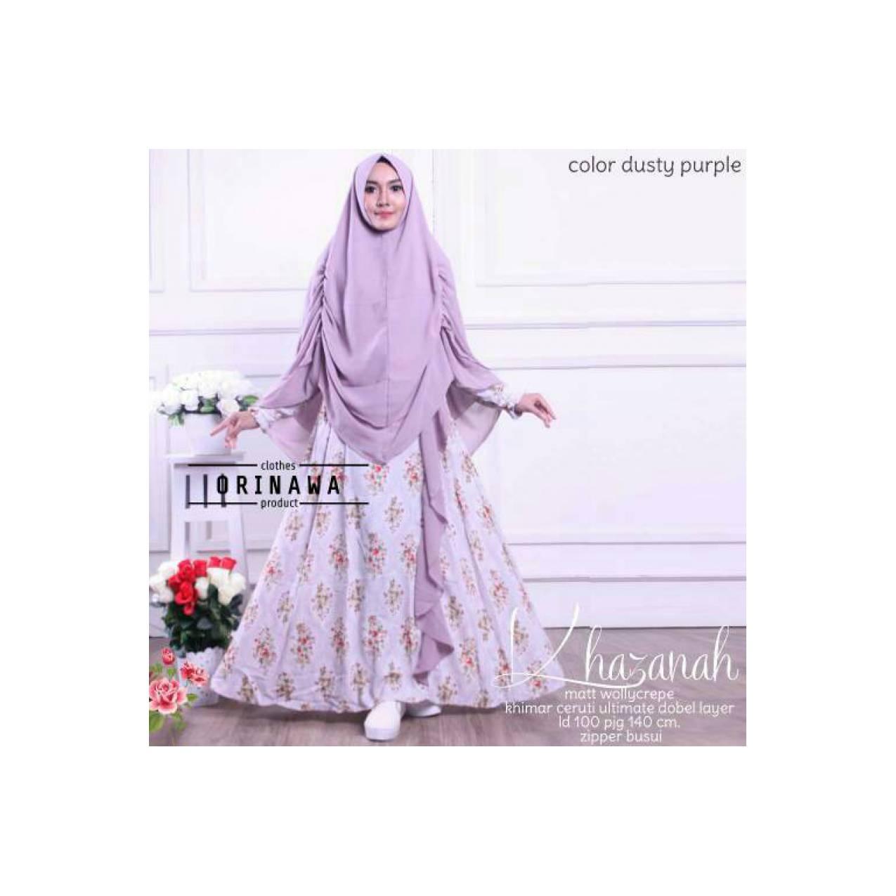 Gamis syari umroh warna pastel /khazanah syari original nawa