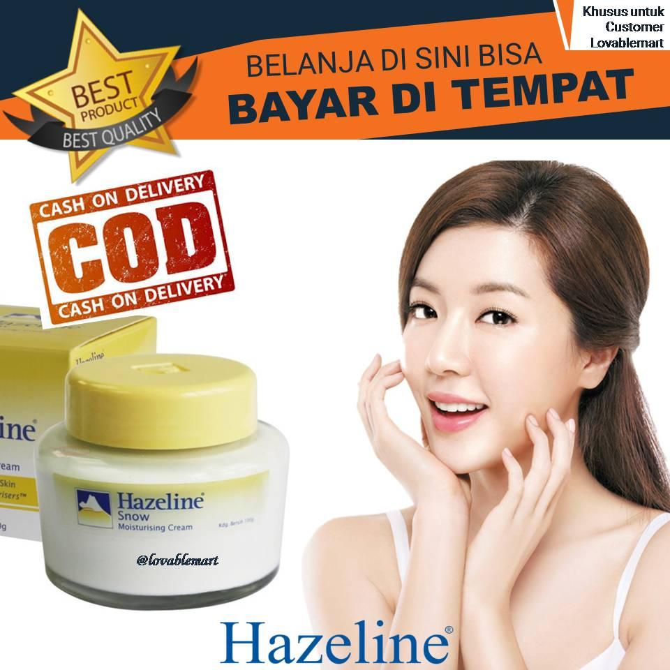 Hazeline Snow Moisturising Cream 100 gram Original Import Malaysia Lovablemart Obat Jerawat Cream Pelembab Wajah Pemutih Pemulus Kulit Krim Haseline Asli Bisa COD Bayar di Tempat