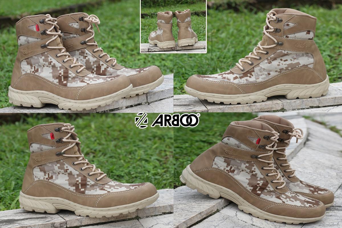 #PROMO SEPATU BOOT SAFETY RINJANI LORENG PDH TRACKING UJUNG BESI
