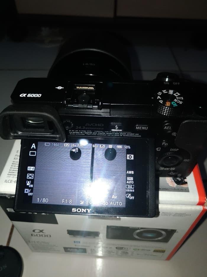 ASLI IMPORT - Kamera Mirrorless Sony A6000 Lensa Kit 18-50Mm Bukan