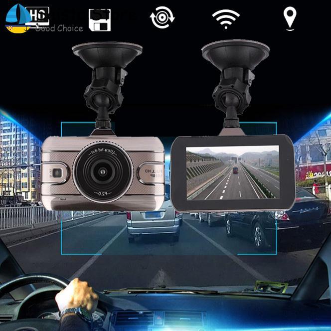 3 Inch Kamera Mobil Otomatis DVR Dash Cam HD 170 Lensa Ganda Derajat Modus Malam