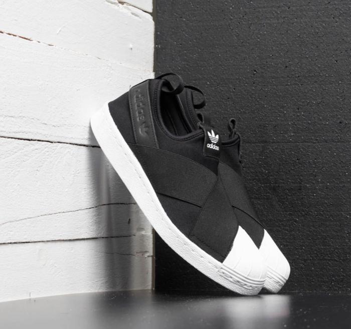 Sepatu Wanita Cewek Keren Kece Adidas ORIGINAL Superstar Slip On Black