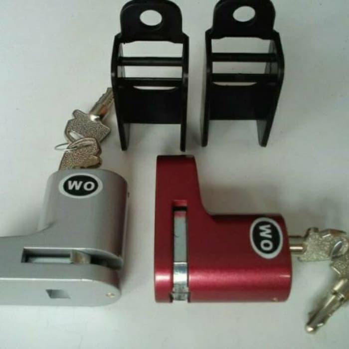 Gembok Cakram Motor merek WO Kualitas Bagus Murah | ( gembok alarm motor anti maling koper sepeda pagar cakram kinbar kode tas mobil clock rumah sensor gerak pintu digital remote lock bht ) |