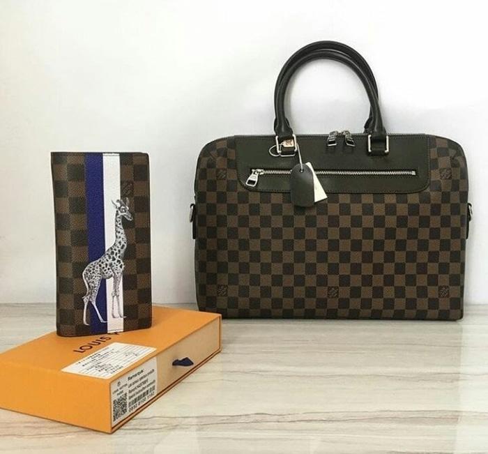 HARGA PROMO!!! Jual Tas Lv Portee Document Jour Ebene Mirror Quality