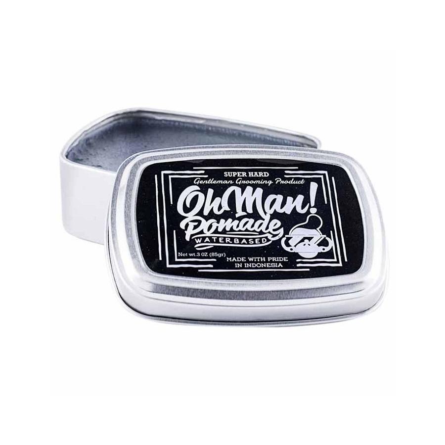 Pomade Oh Man Mystic Grey - Waterbased / Water Based - Free Sisir Saku - Oh Man! Hair Wax - Minyak Rambut