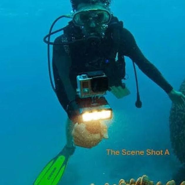 Led diving underwater lampu selam untuk action camera gopro xiaomi yi bpro sjcam eken sbox kogan bcare