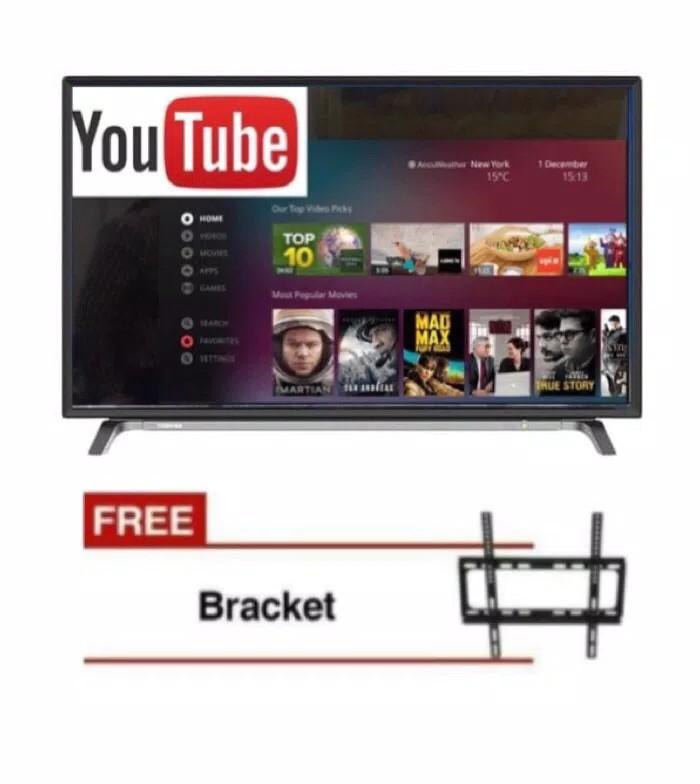 Toshiba 32L5650 Smart LED TV DVB-T2 [USB Movie/Opera] + Bonus Bracket Dinding