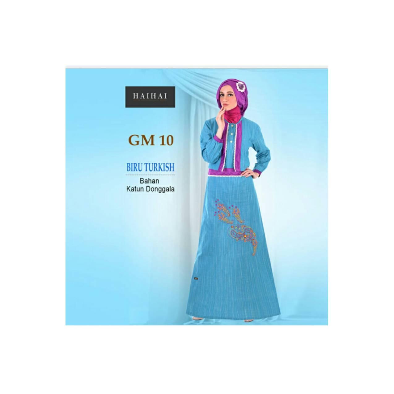 Diskon 20% HAIHAI GM10 Gamis Katun Donggala