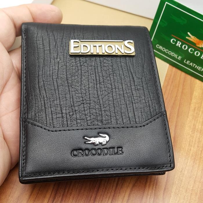 ORIGINAL DOMPET KULIT ASLI IMPORT PRIA ED CROCODILE BLACK C358-12 BRANDED | LUXURY LEATHER WALLET