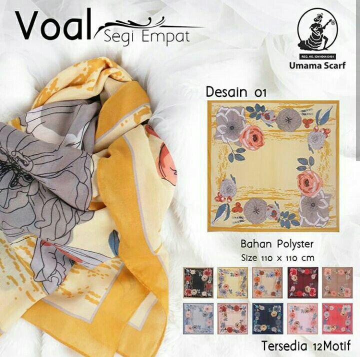 Kerudung voal by umama bahan cotton voal