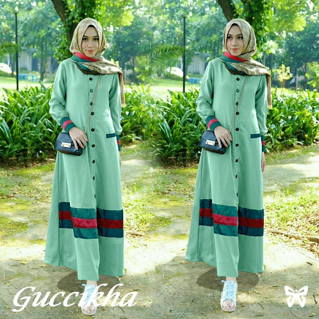 J&C Dress Guccikha / Dress Maxi / Maxi Muslim / Maxi Dress / Dress Muslim / Busana Muslim / Dress Jaquar / Baju Muslim / Baju Gamis Wanita / Dress Jacquard / Hijab Fashion / Hijab Style