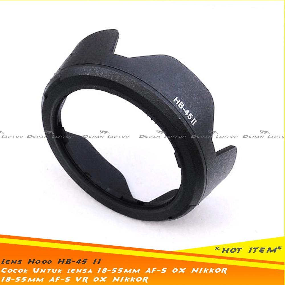 Lens Hood HB-45 II Untuk Lensa Kit Nikon AF-S DX NIKKOR 18-55Mm F3.5-5.6G VR Lens