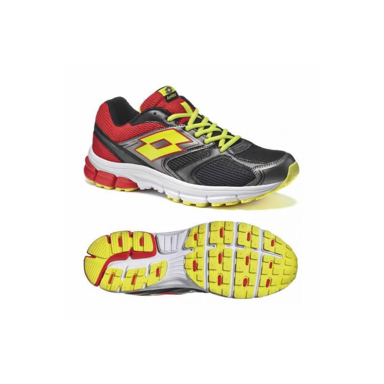 Sepatu Lari Lotto ZENITH VII - BLACK/YELLOW SAF - SR1774BY