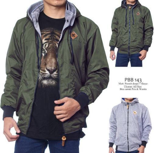 Jaket Parasut Hoodie Cotton Fleece Bolak Balik 2 in 1 ( Tersedia ukuran Anak Remeja )