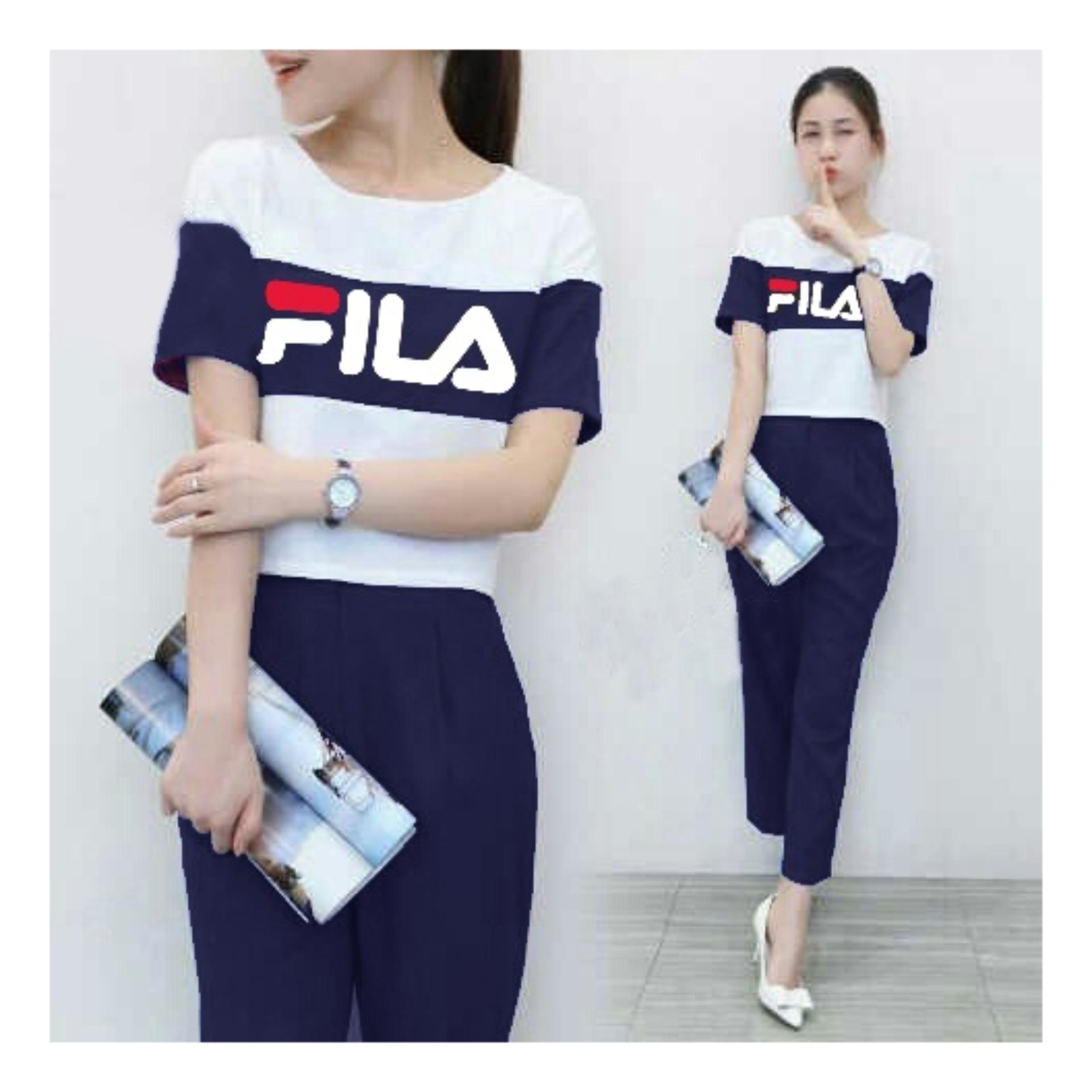 Natnat Fashion JS Yuanita Fila Benhur Setelan Wanita Harian