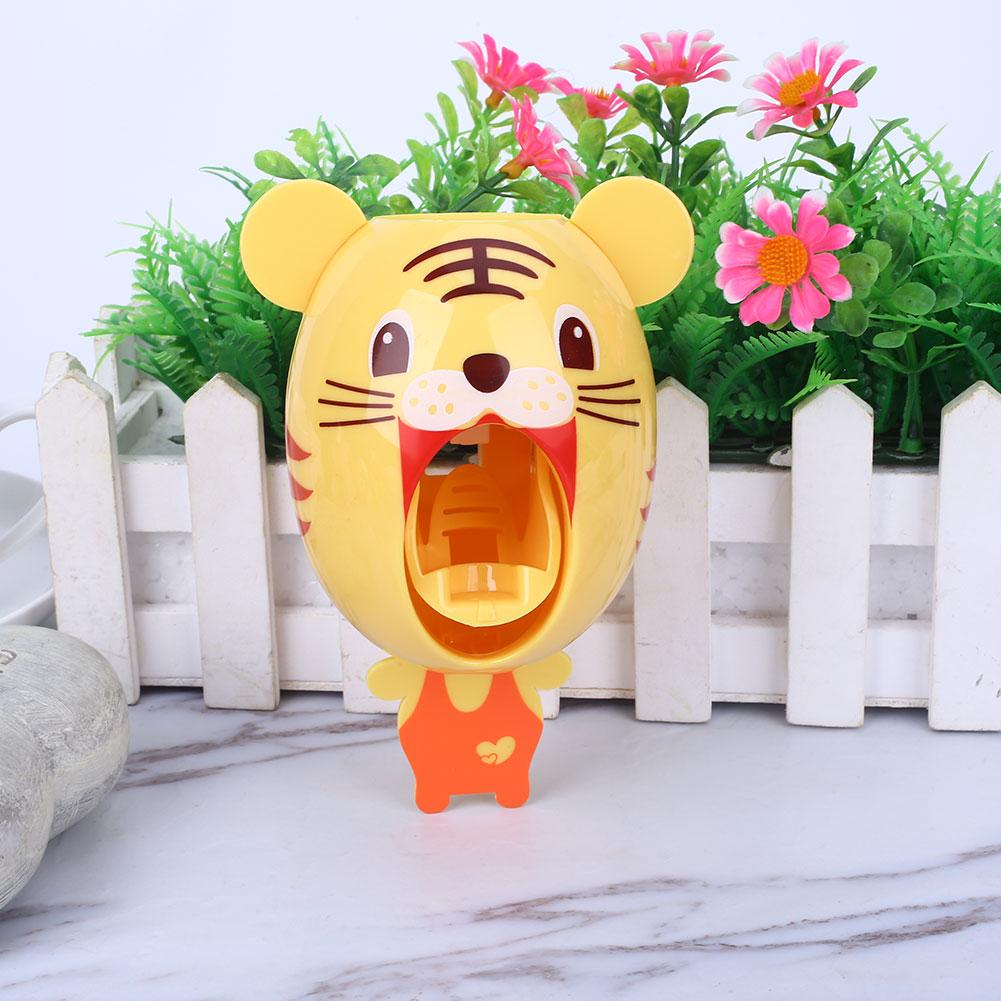 Qearl Shop Pasta Gigi Otomatis Dispenser Meremas Penahan Kawaii 6 Pola Plastik Peralatan Kamar Mandi
