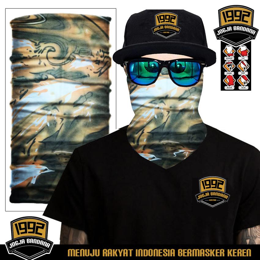 Jogja Bandana Buff (BELI 3 GRATIS 1) Masker Berkendara Scarf Pria Masker Wajah Aksesoris Olahraga Outdoor Sepeda Motor