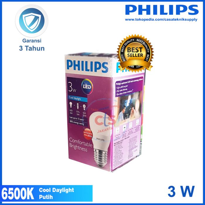 Terbaru!! Lampu Led Philips 3W 3 W 3 Watt 3Watt Putih - ready stock