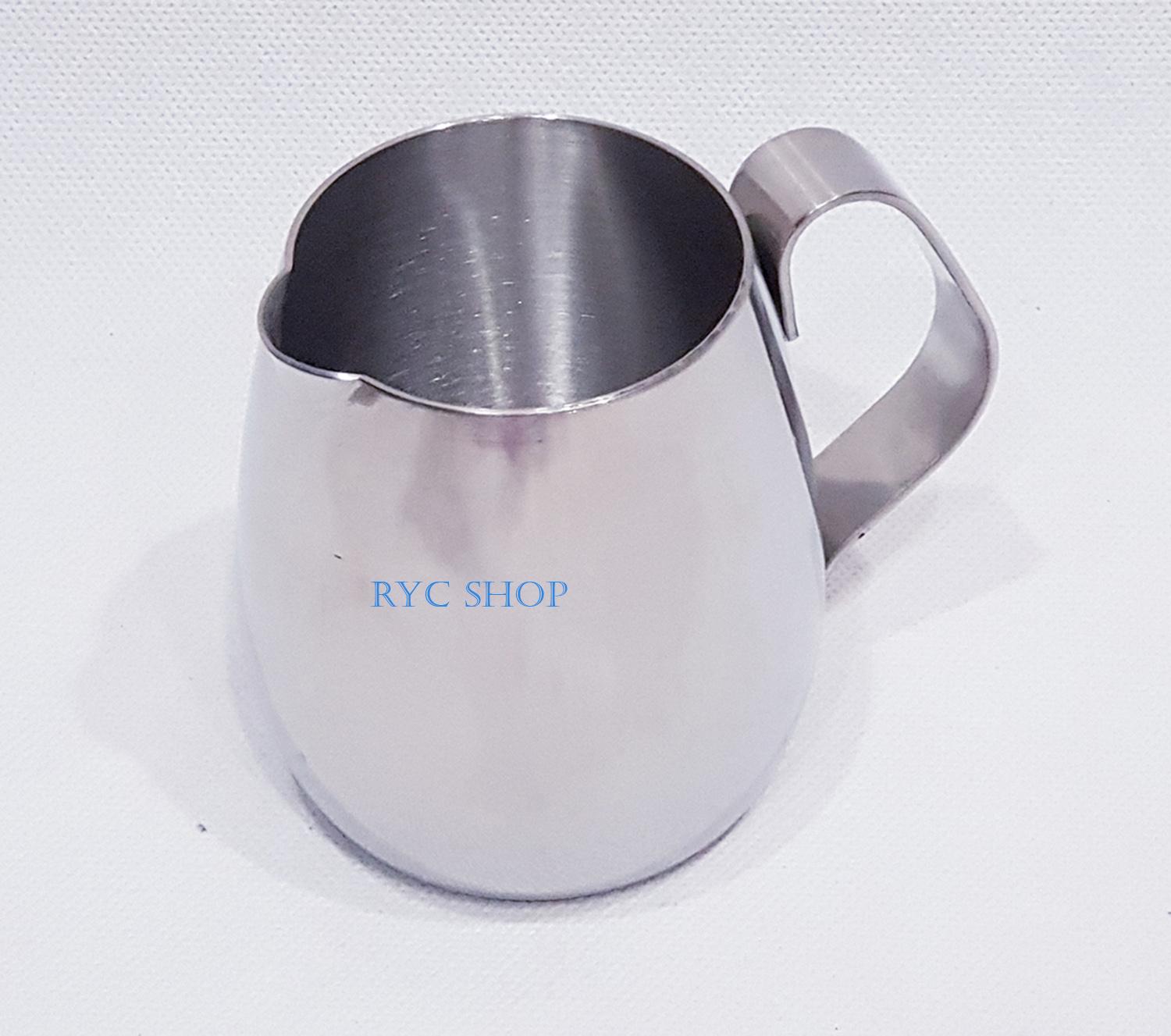 MILK JUG Bulat 600ml / Coffee Jug 600 ml / Teko Susu / Coffee Frothing Milk JUG Stainless Steel Tebal