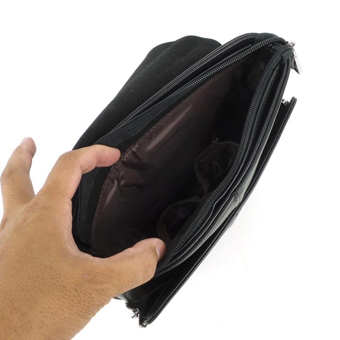 Tas slempang cowok - Sling Bag - Waist Bag - travel bag - Slingbag Pria - Tas Selempang AIGNER TUSS BLACK