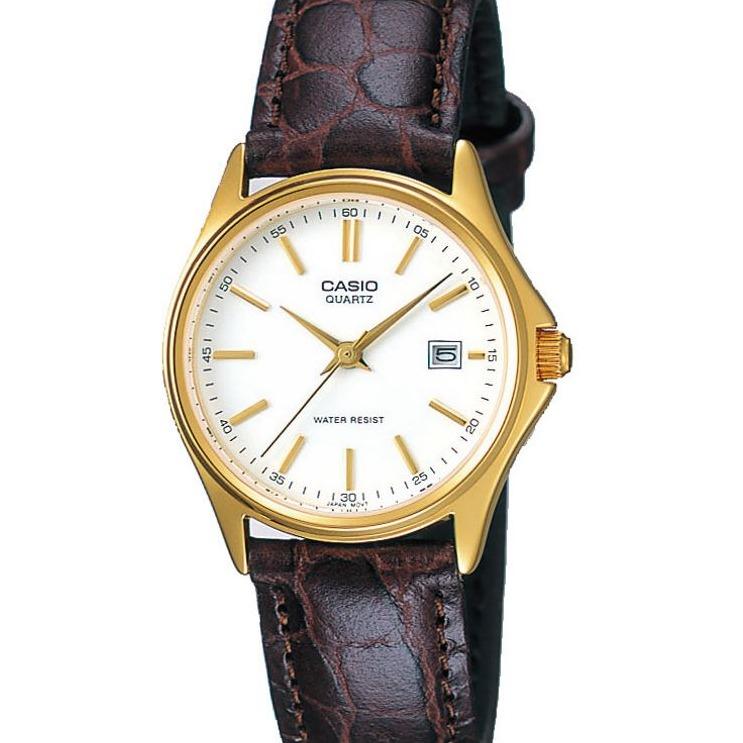CASIO LTP-1183Q-7ADF - Jam Tangan Wanita - Bahan Tali Leather - Brown