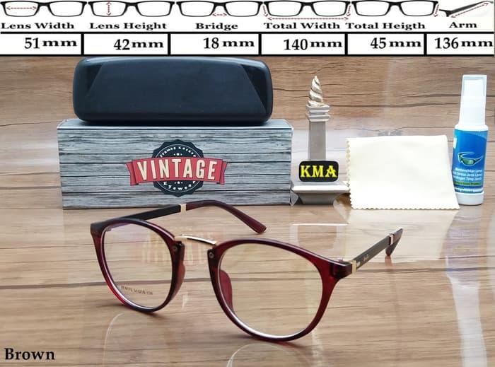 DISKON Frame kacamata minus VINTAGE kacamata minus frame korea vintage bulat TERMURAH